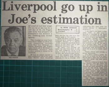 Liverpool go up in Joe's estimation - 24 August 1983